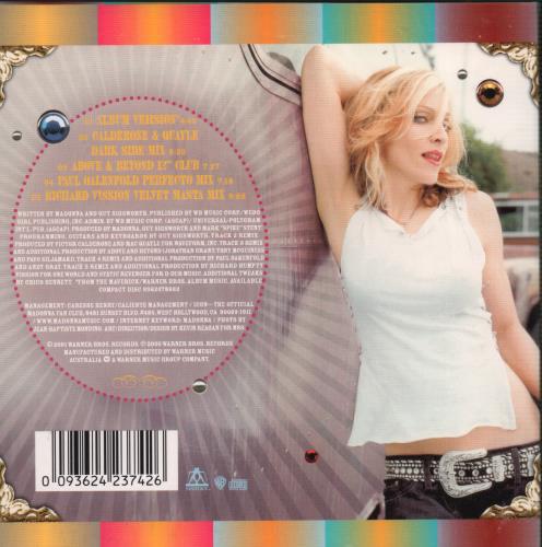 Madonna What It Feels Like For A Girl - CD 1 + Poster Australian